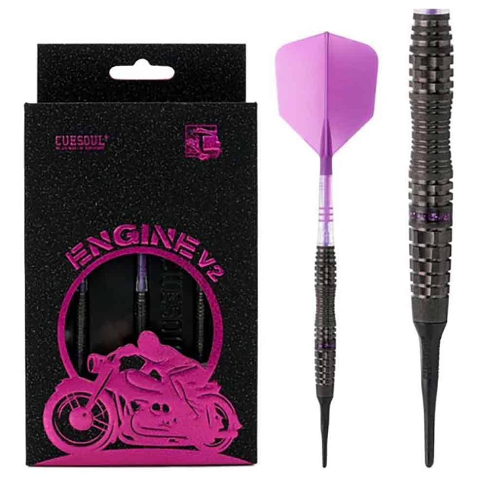 Dardos Cuesoul Engine V2 Purple Hope Soft tip 90% 20g