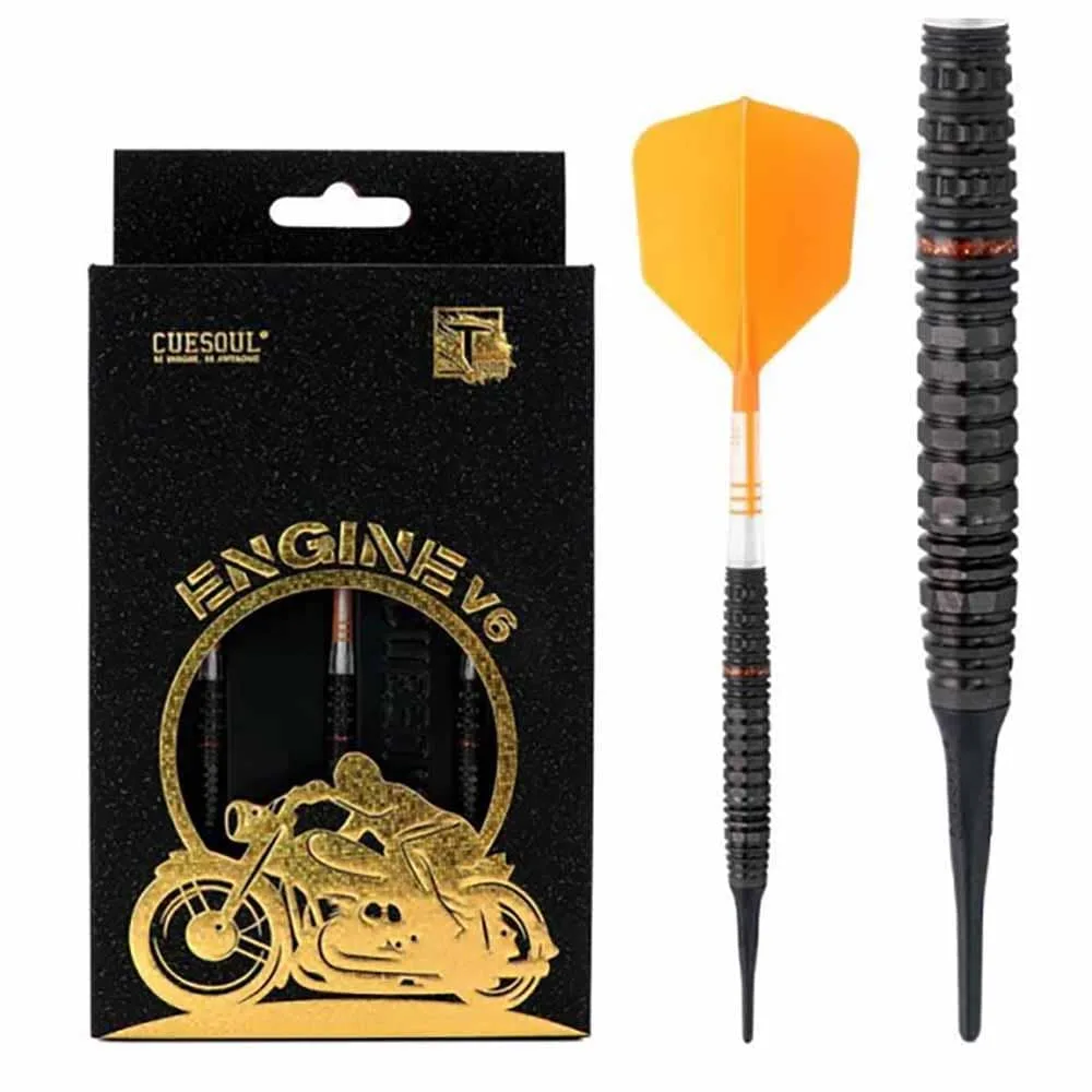Dardos Cuesoul Engine V6 Orange Hope Soft tip 90% 18g