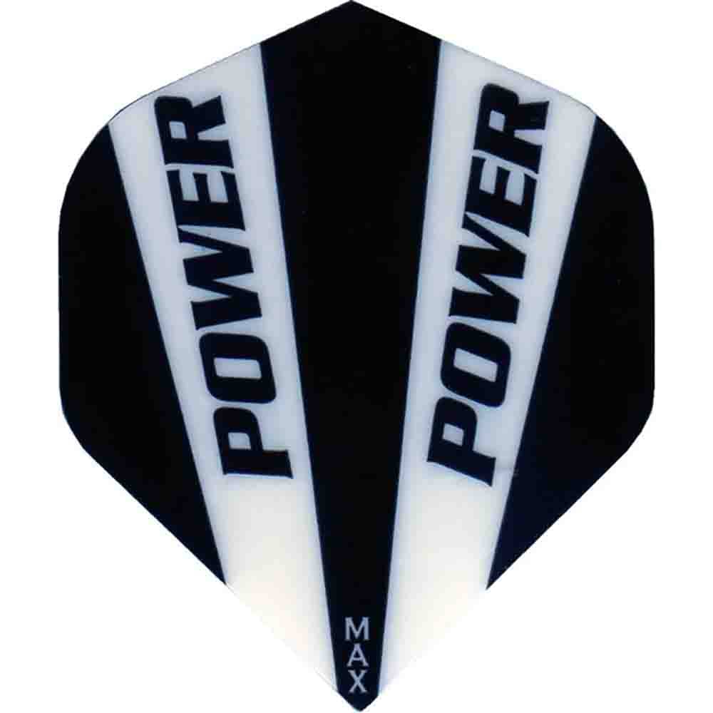 Plumas Power MAx Standard Logo Negra Blanca Solid