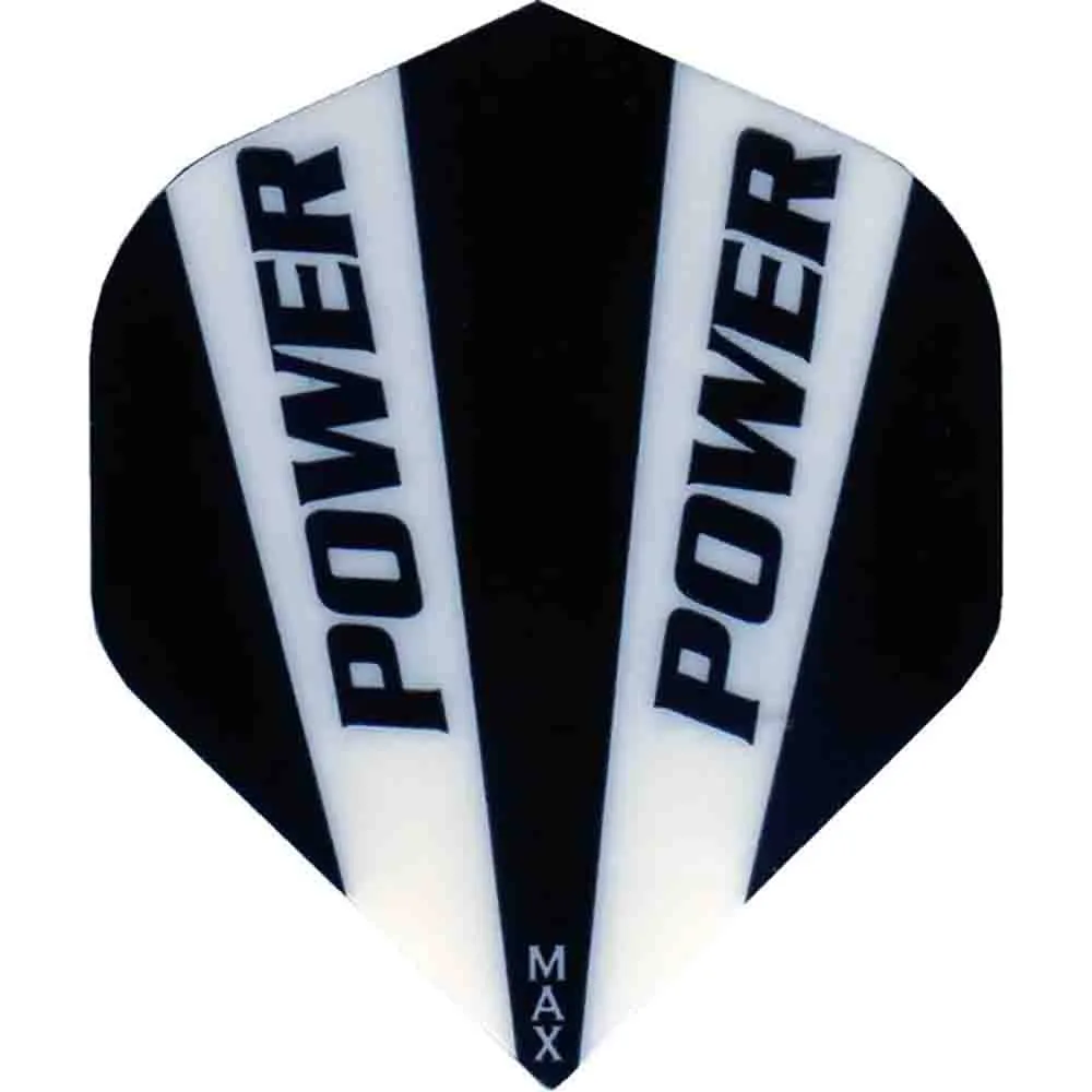 Plumas Power MAx Standard Logo Negra Blanca Solid