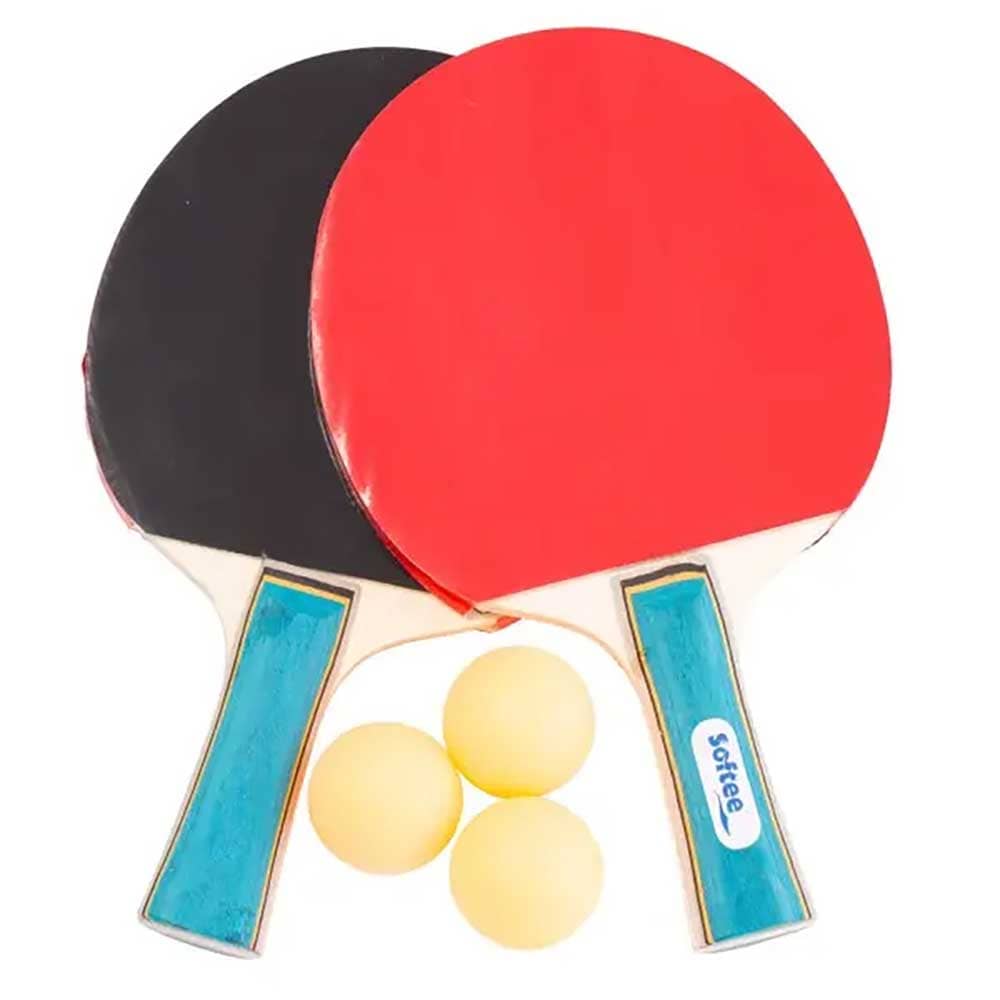 Lote 2 Pala Ping Pong + 3 pelots Softee Eqsi