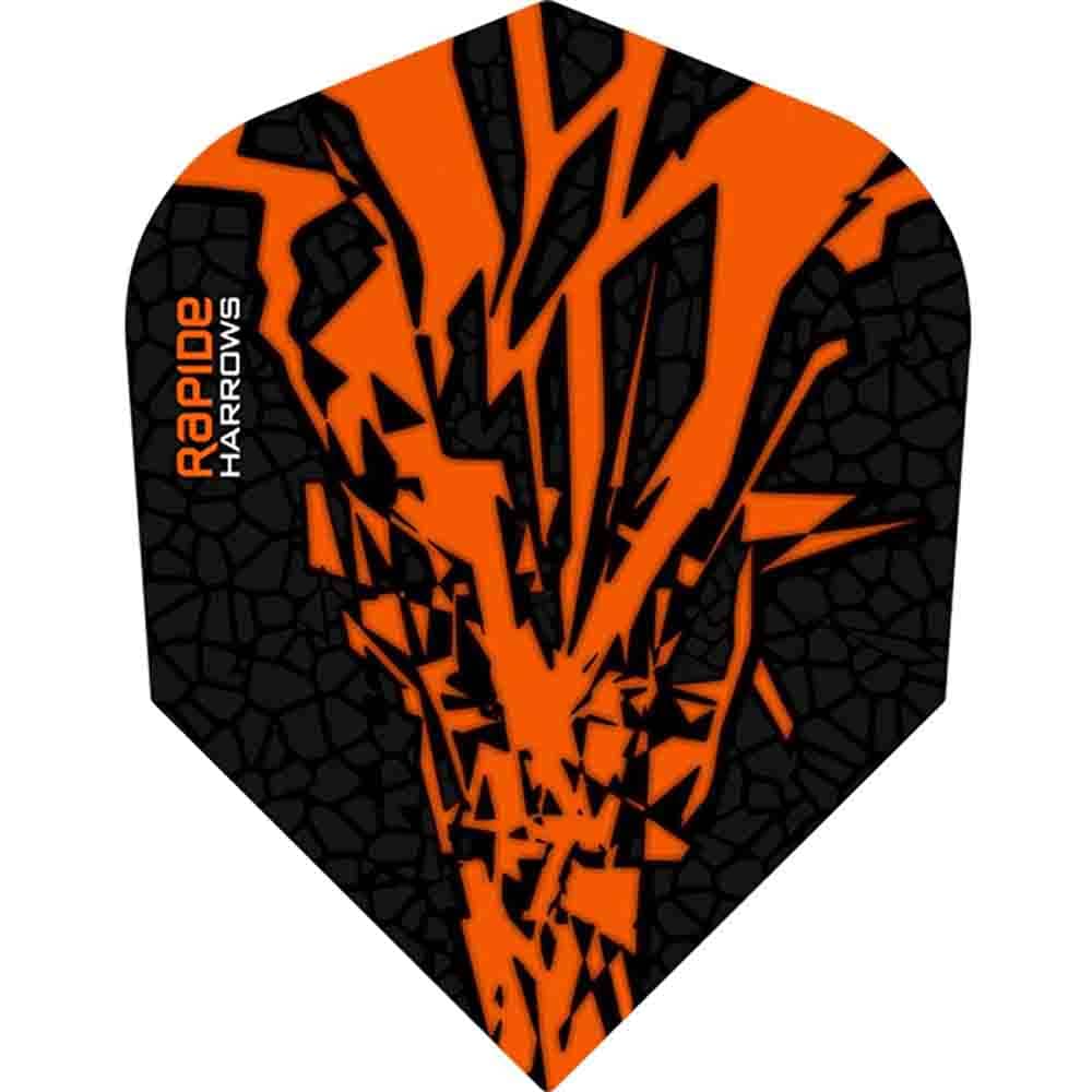 Plumas Harrows Darts Rapide Standard Naranja Negra