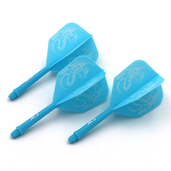 Plumas Cuesoul Flights AK5 Shape L Azul Dragon Pattern 