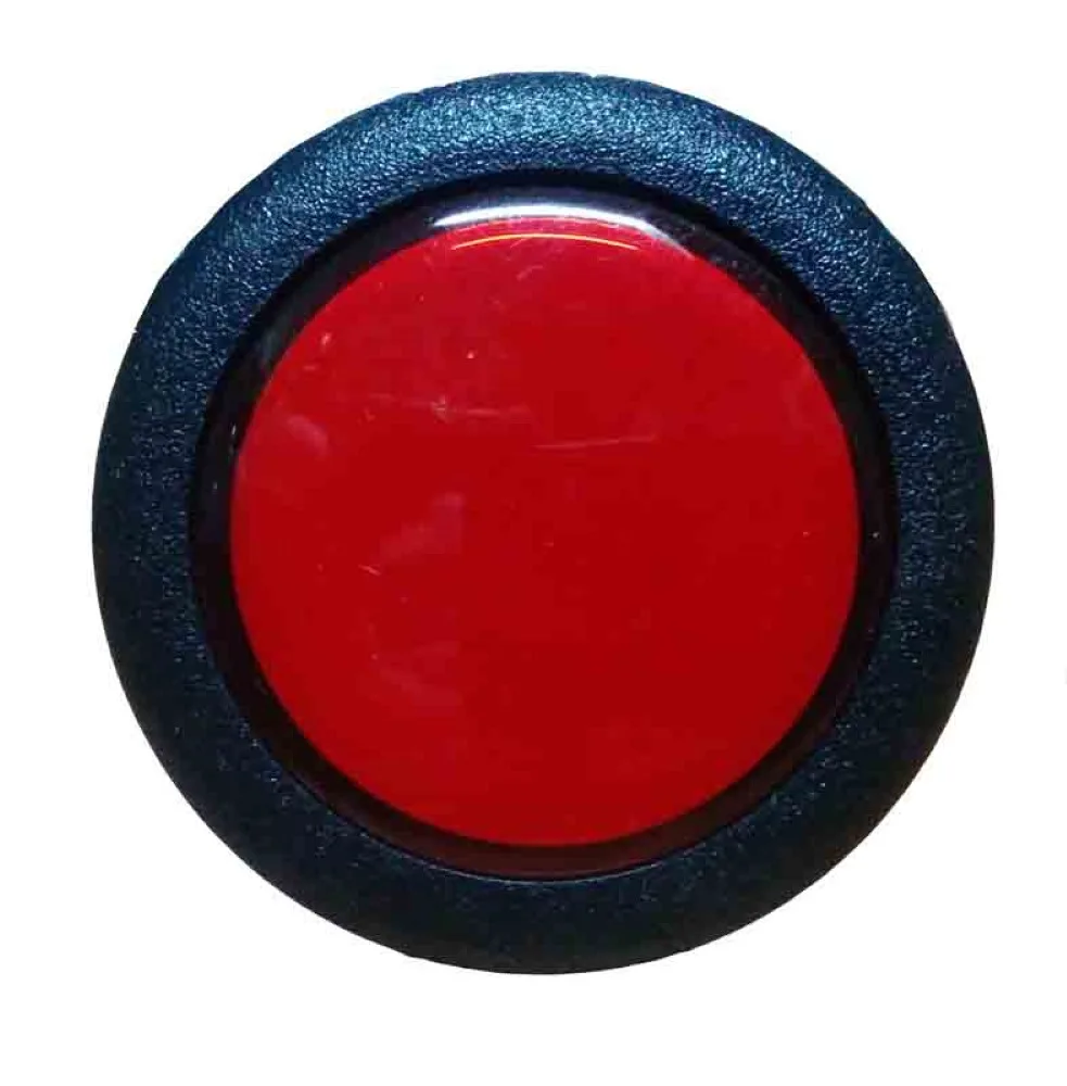 Pulsador circular rojo para maquinas + micro
