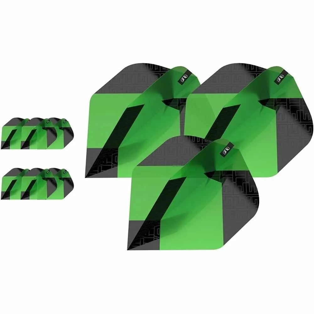 Target Tag Black Green Flights (3 Sets) No2