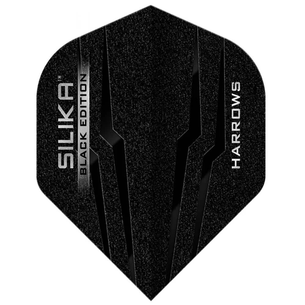 Plumas Harrows Darts Flights No2 Silika Black  