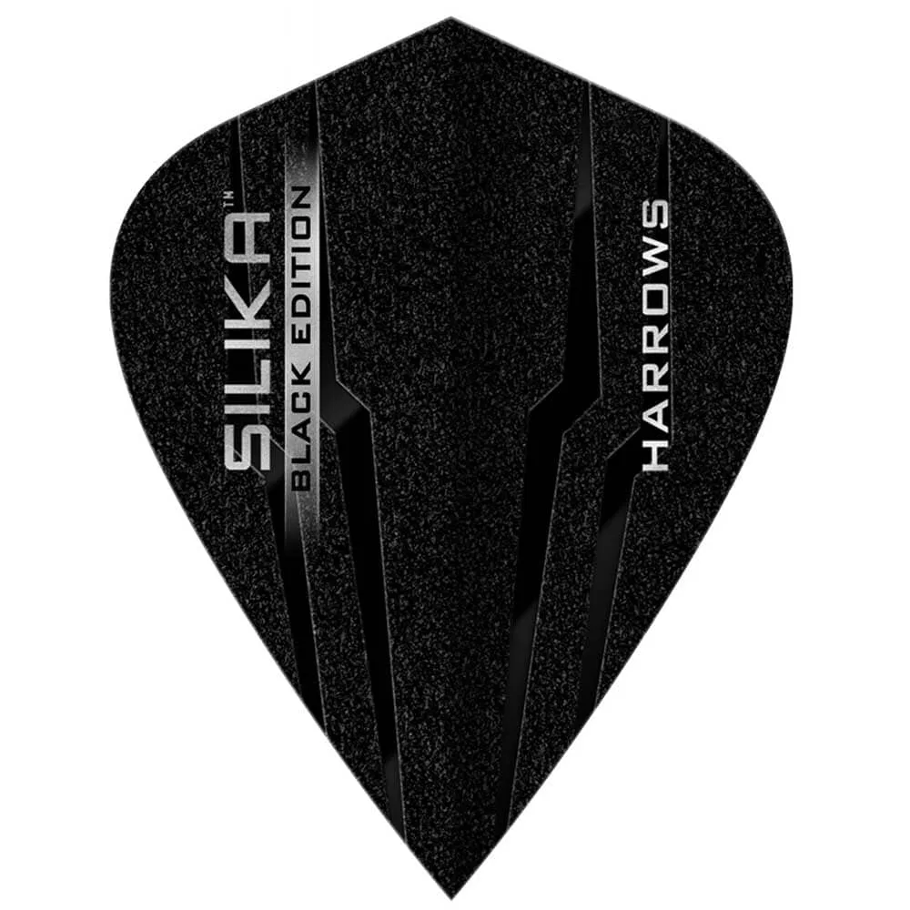 Plumas Harrows Darts Flights Kite Silika Black  