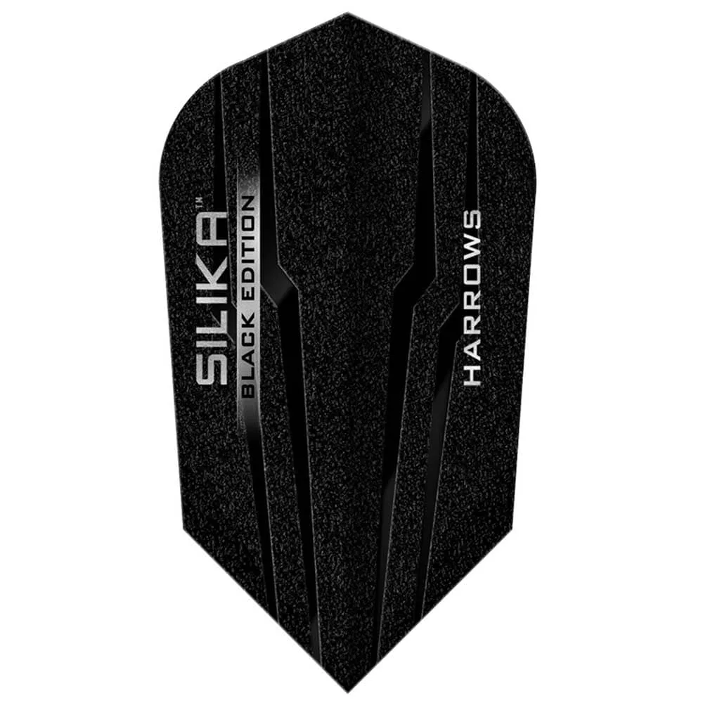 Plumas Harrows Darts Flights Slim Silika Black  
