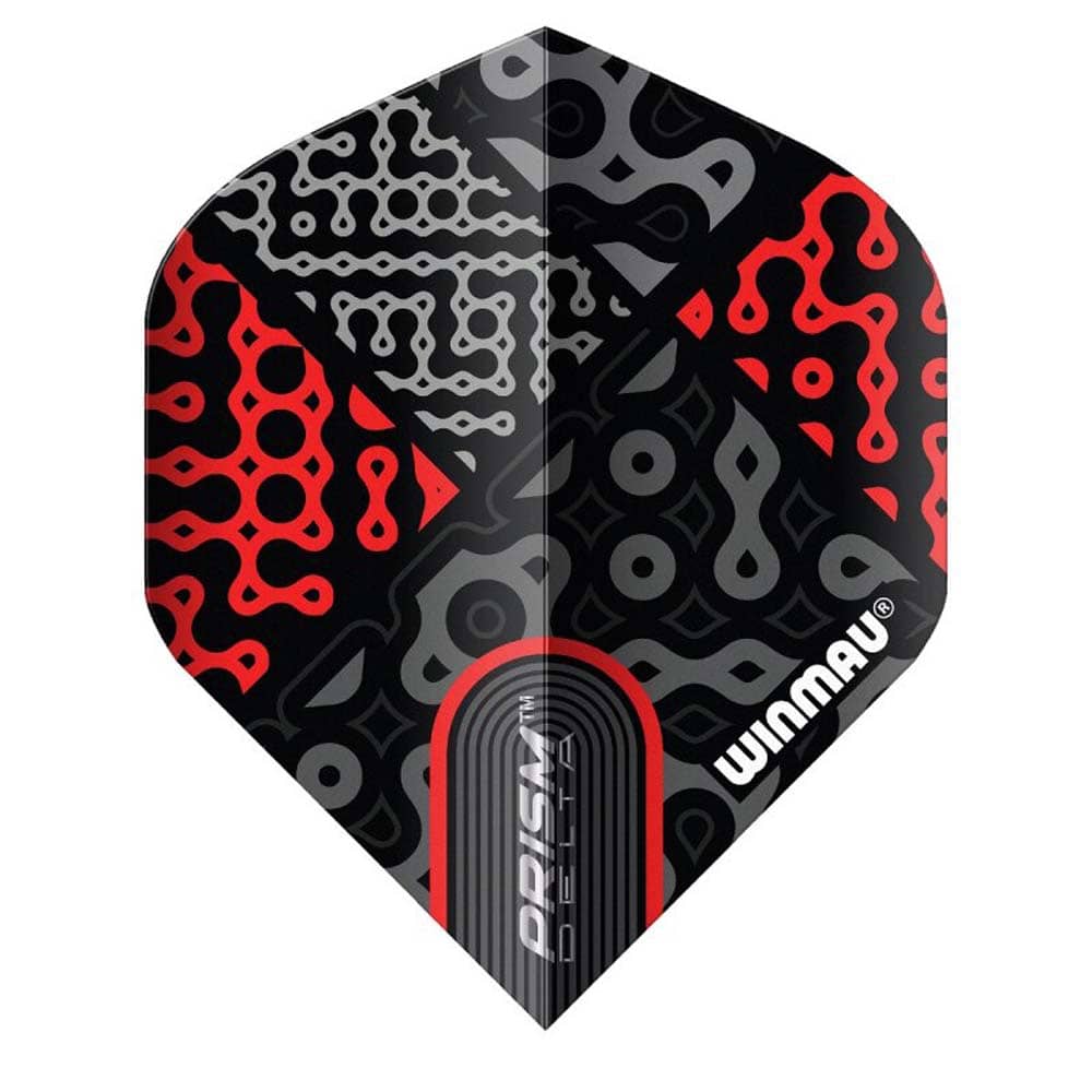 Plumas Winmau Darts Prism Delta Cypher Rojo Negro