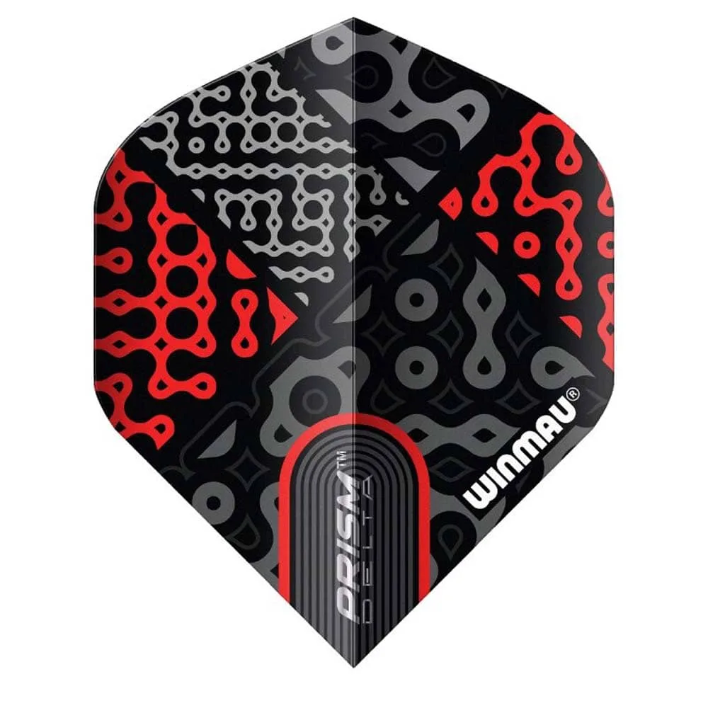 Plumas Winmau Darts Prism Delta Cypher Rojo Negro