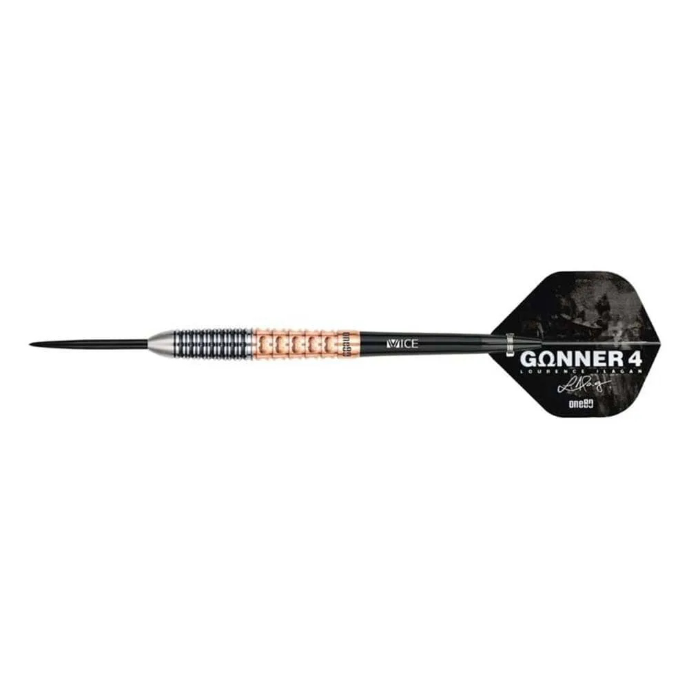 Dardos One80 Gunner 4 Lourence Ilagan Black Rose Oro 90% 23gr