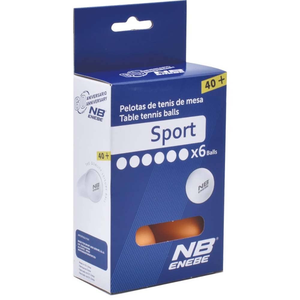 Blister 6 Pelotas Ping Pong Enebe Sport Naranja
