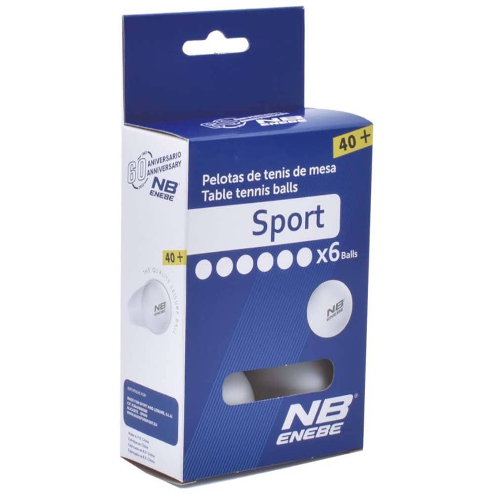 Blister 6 Pelotas Ping Pong Enebe Sport Blanco
