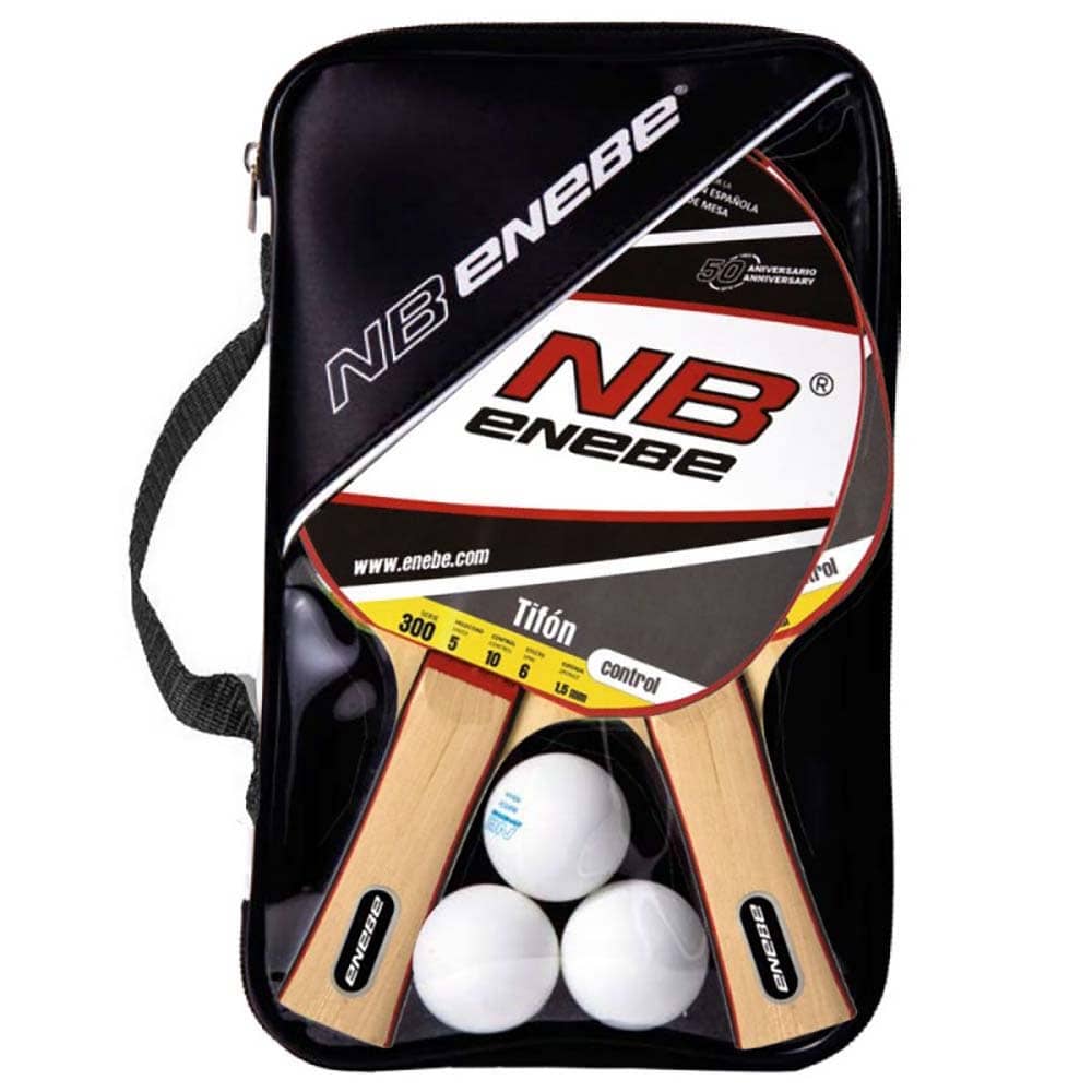 Pack de 2 Palas Ping Pong + 3 Pelotas Enebe Tifon Serie 300