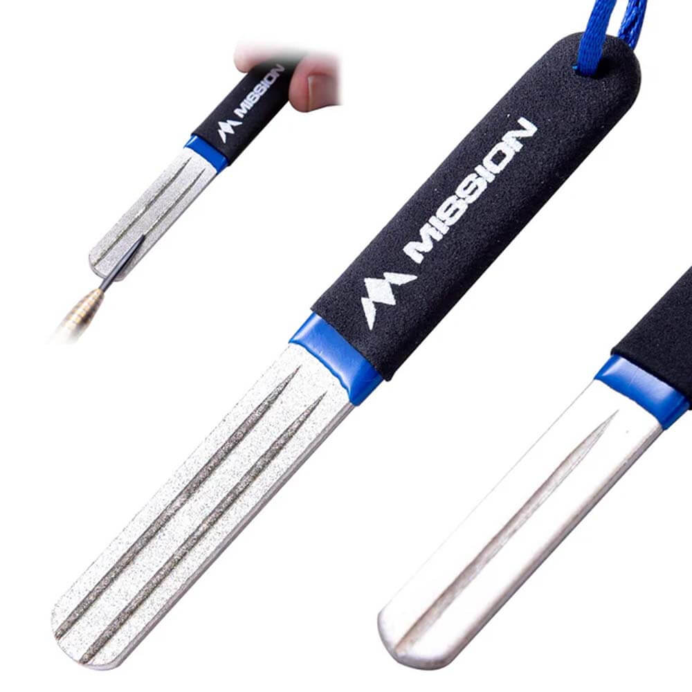 Afilador De Puntas Mission Diamond Point Sharpener Largo Azul