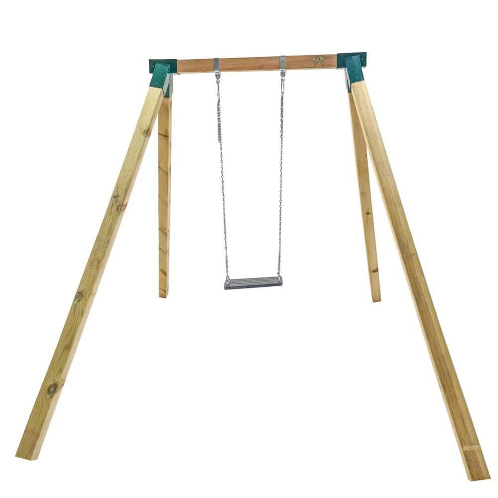 Columpio individual madera cuadrada Masgames Karai Deluxe Adultos Asientos con Cadenas