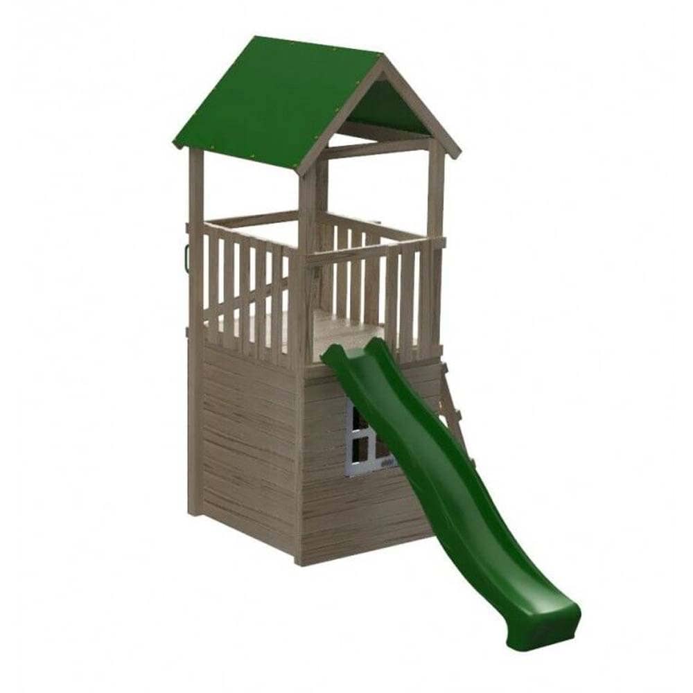 Parque infantil Masgames Tibidabo L con techo de lona, caseta y pared de escalada