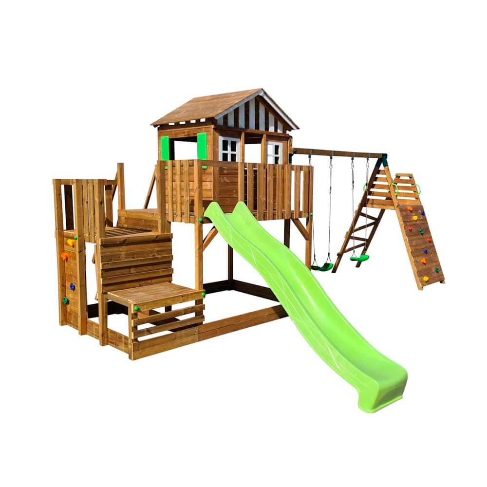 Parque infantil Masgames Siracusa XL con columpio doble y aventura