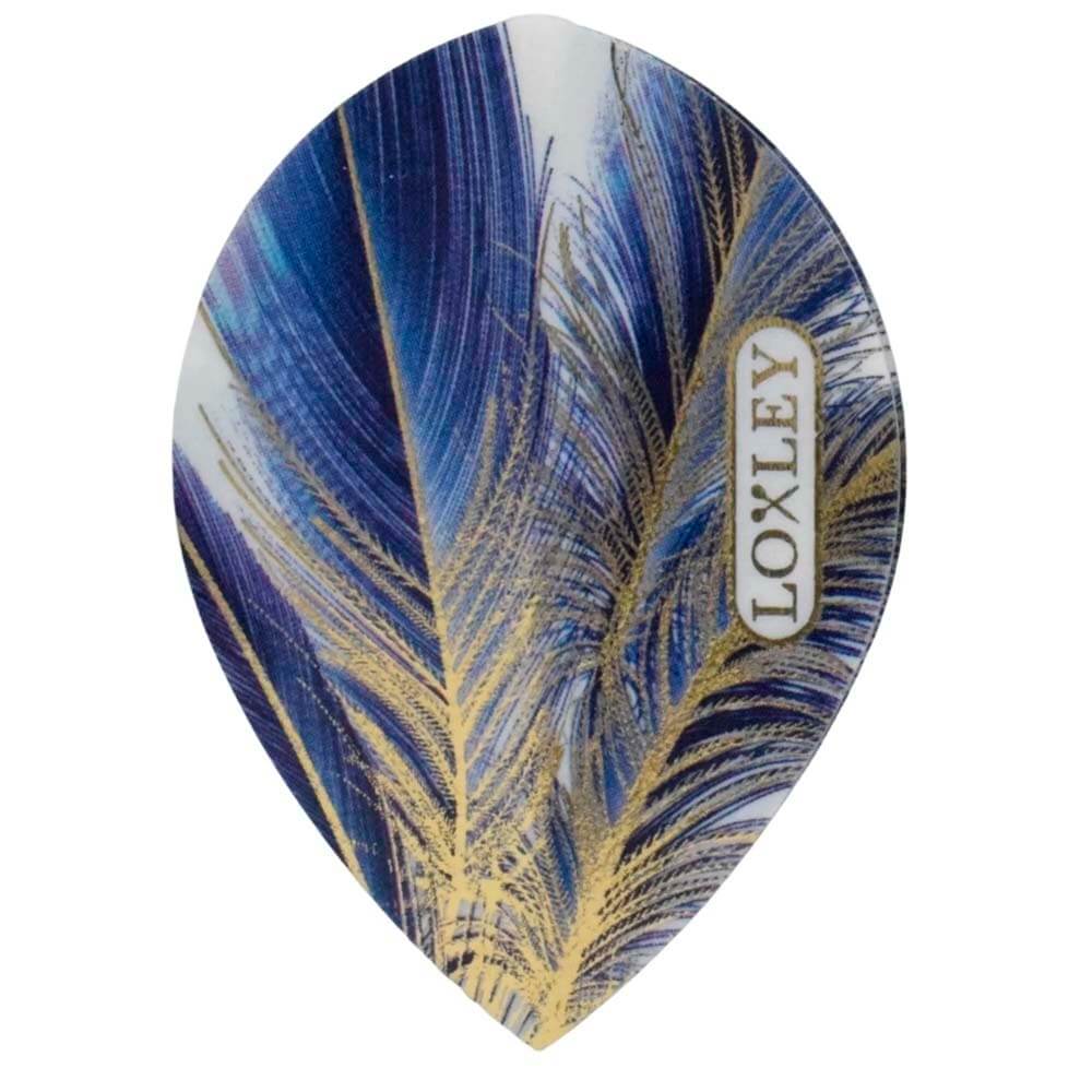 Plumas Loxley Feather Blue Oro Oval