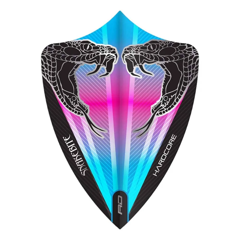 Plumas Flights Red Dragon Snakebite Pink & Blue Hardcore Freestyle