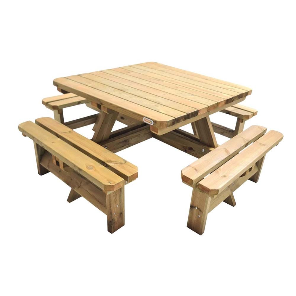 Mesa de picnic cuadrada Baltic Masgames Horeca
