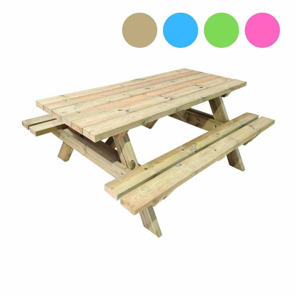 Mesa de picnic Masgames Munich 180 con madera para exterior (con opción de color)
