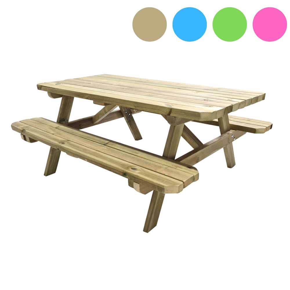 Mesa de picnic infantil Masgames Bram con madera para exterior (con opción de color)