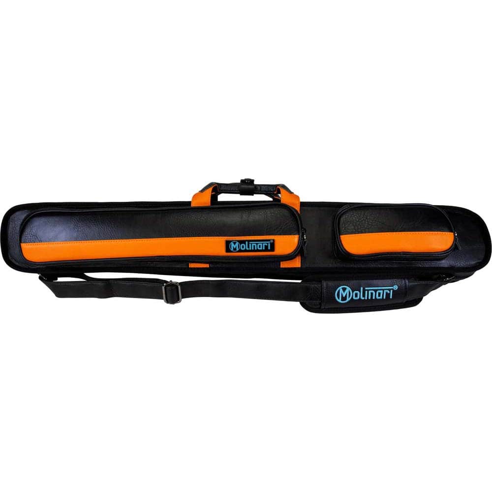 Funda taco billar Molinari Retro Flat 86cm 2P-4F Negro Naranja