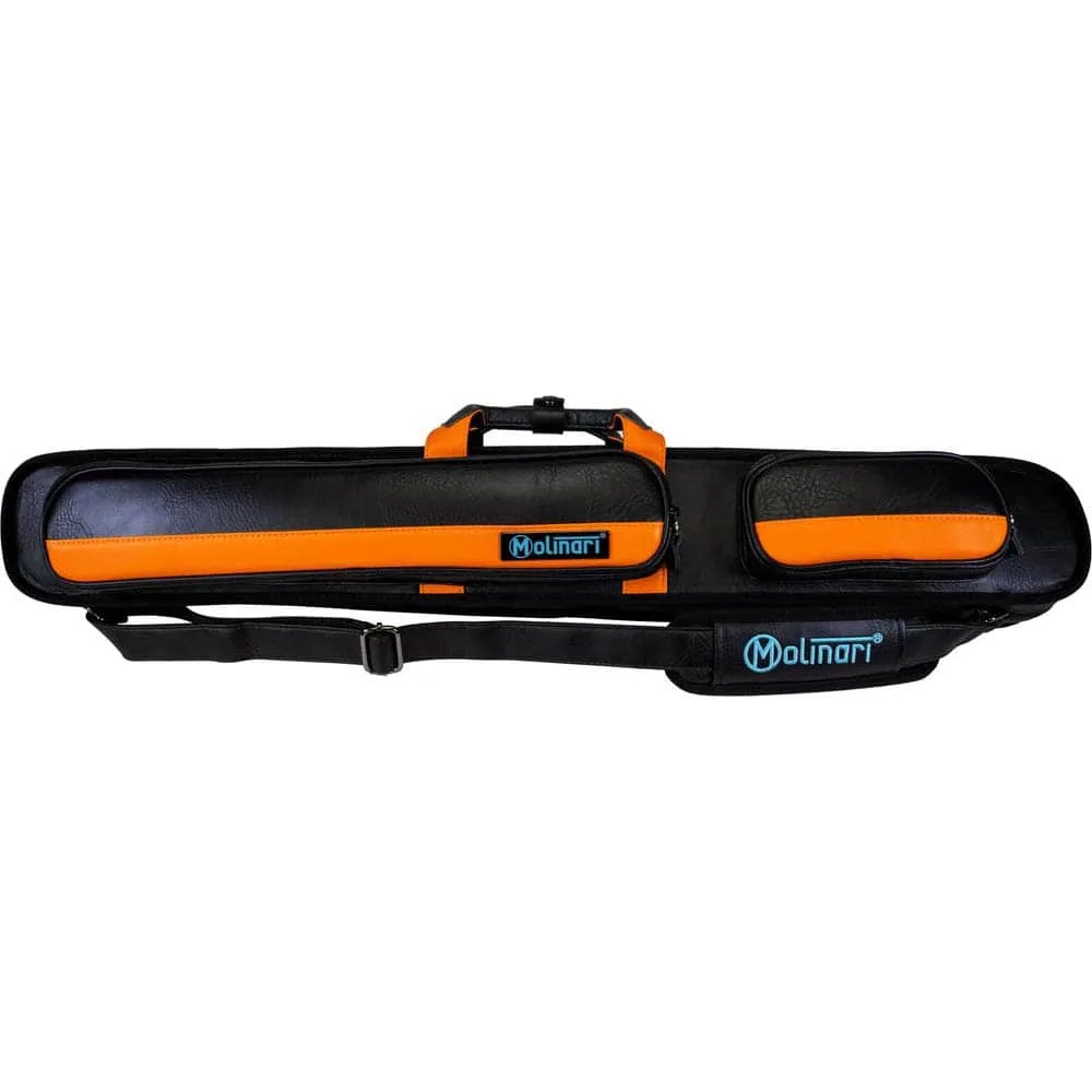 Funda taco billar Molinari Retro Flat 86cm 2P-4F Negro Naranja