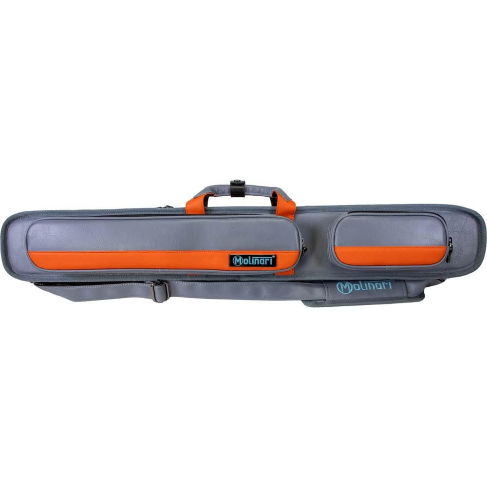 Funda taco billar Molinari Retro Soft 85cm 2P-4F Gris Naranja