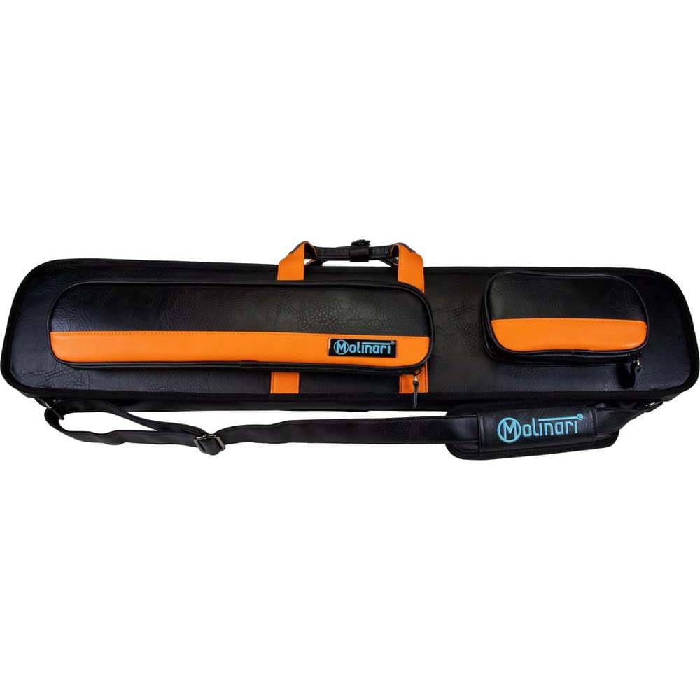 Funda taco billar Molinari Retro Soft 86cm 3P-6F Negro Naranja