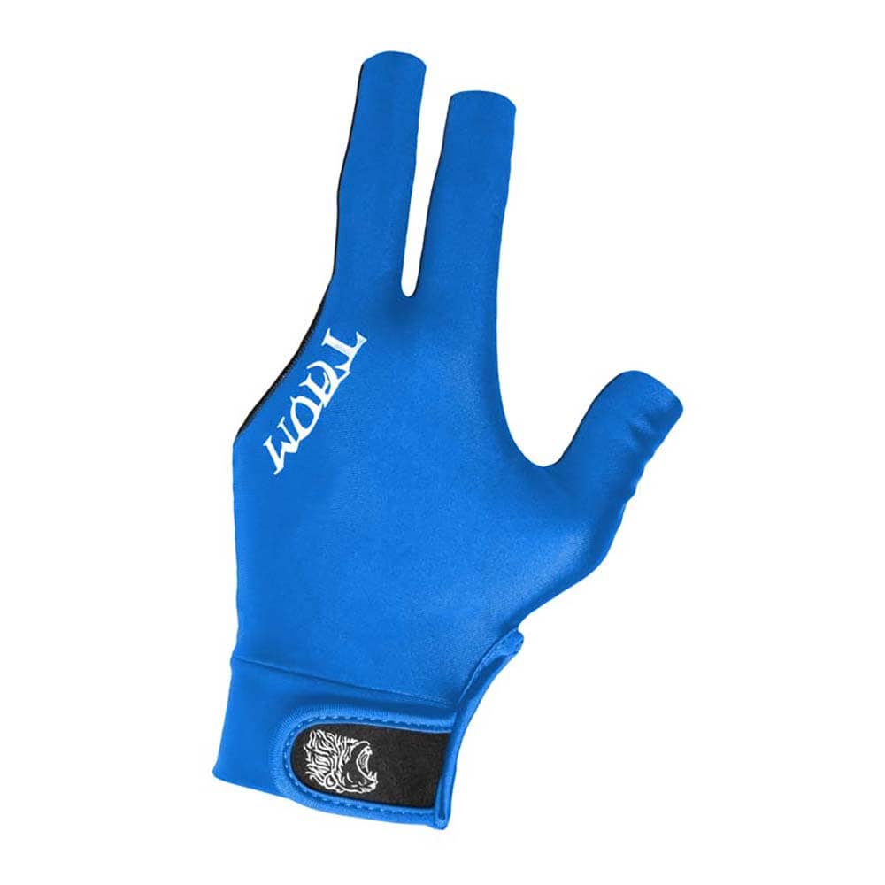 Guante Billar Taom Midas 3 Dedos Azul Diestro M