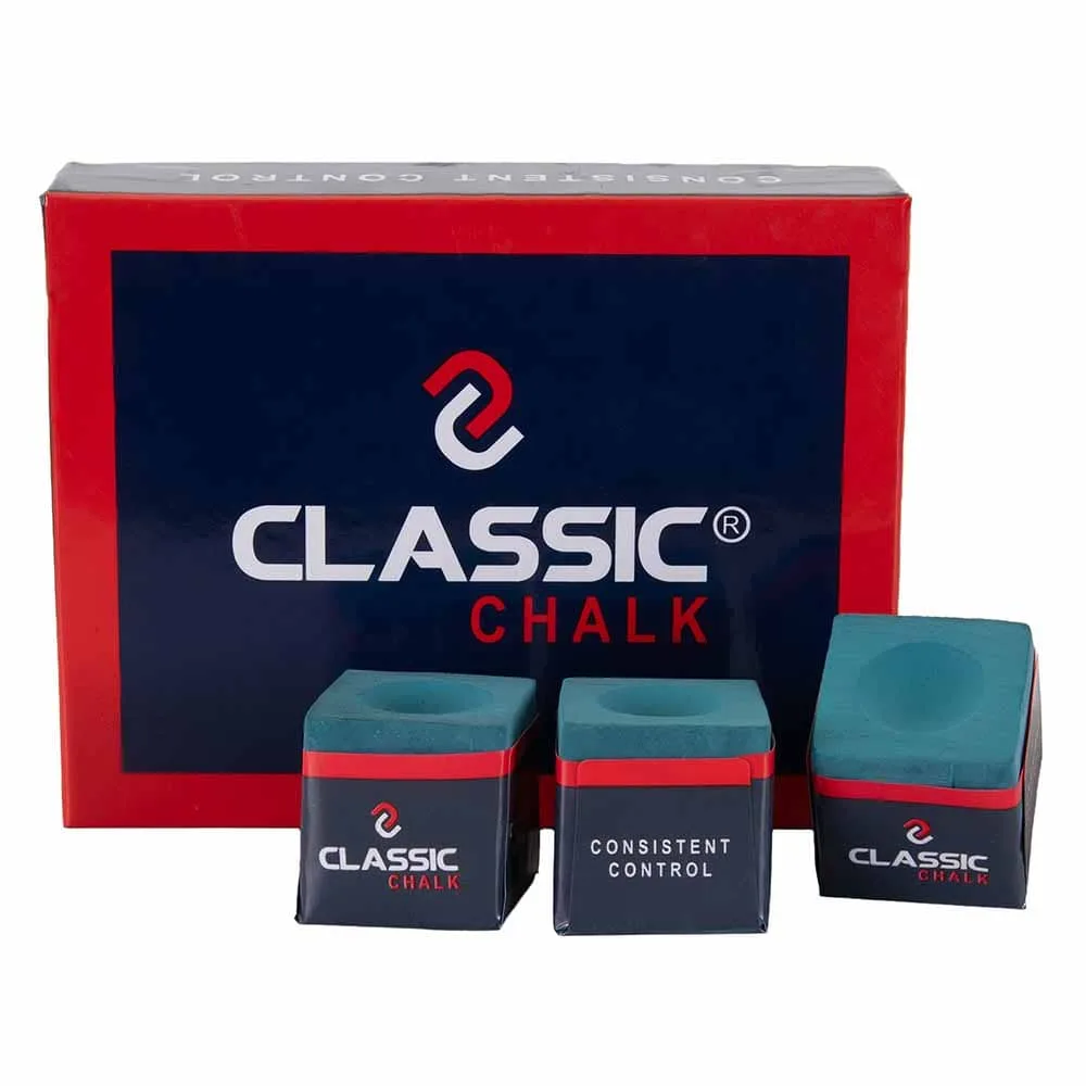 Tiza de billar Classic verde 12 unidades
