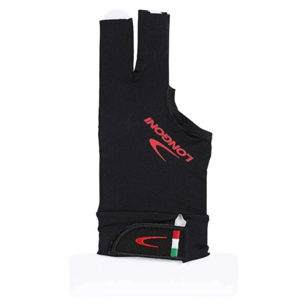 Guante Billar Longoni Black Fire 3.0 DX L Zurdo