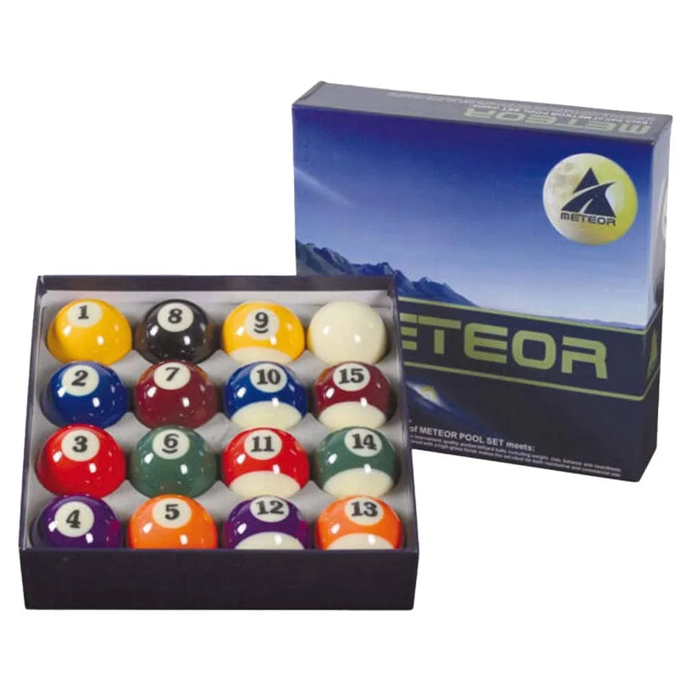 Juego De Bolas Billar Americano Meteor 57.2mm Bola Blanca 54mm