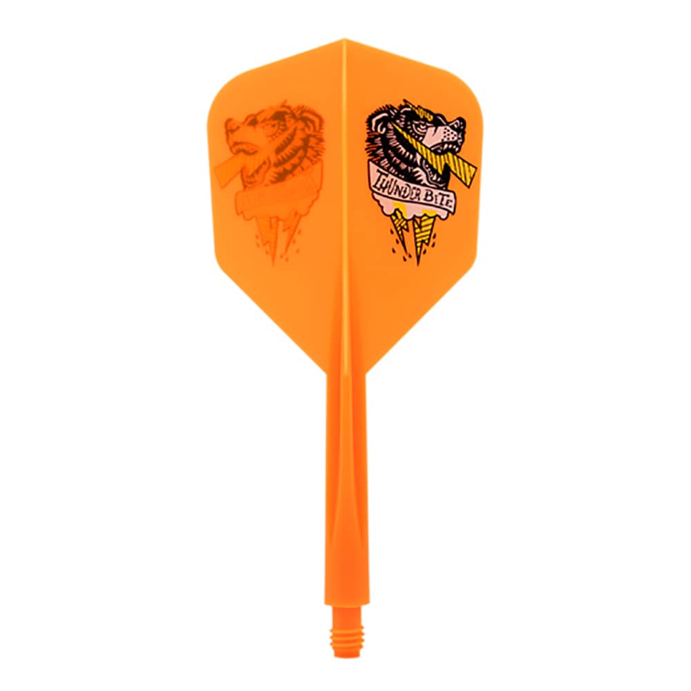 Plumas Condor Axe Shape Thunder Bite Naranja XL 37.5mm 3 Uds.