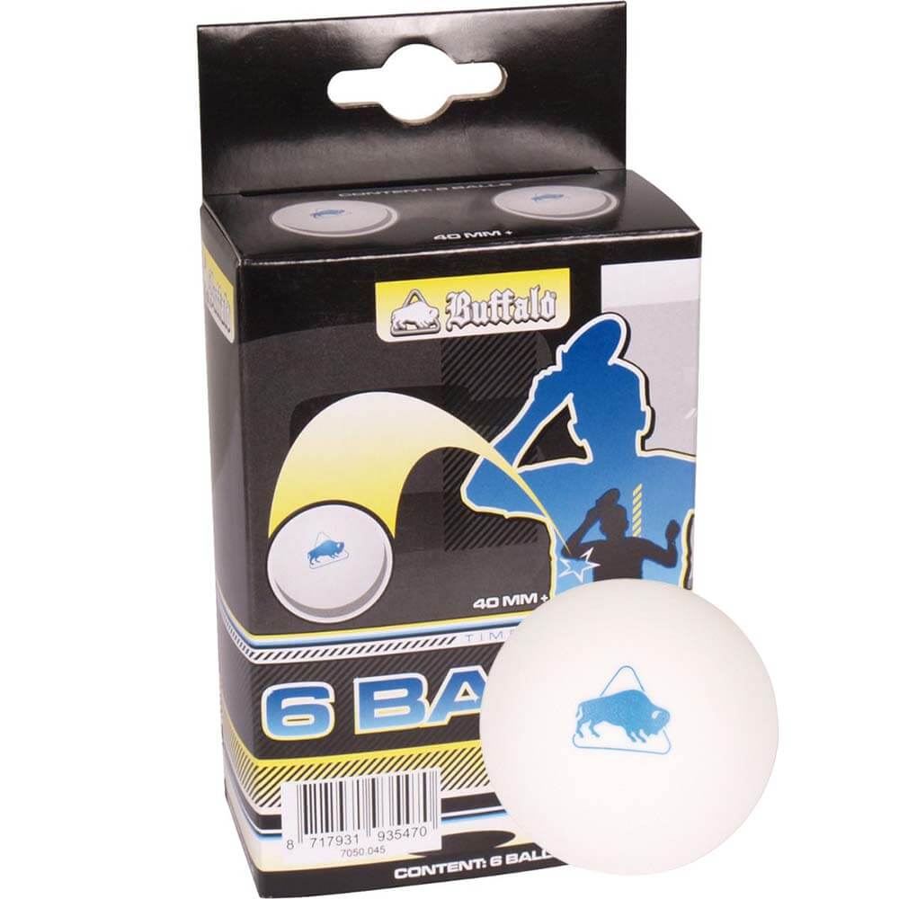 Bola Ping Pong Buffalo TT Sin Celuloide 3* 6 unid 