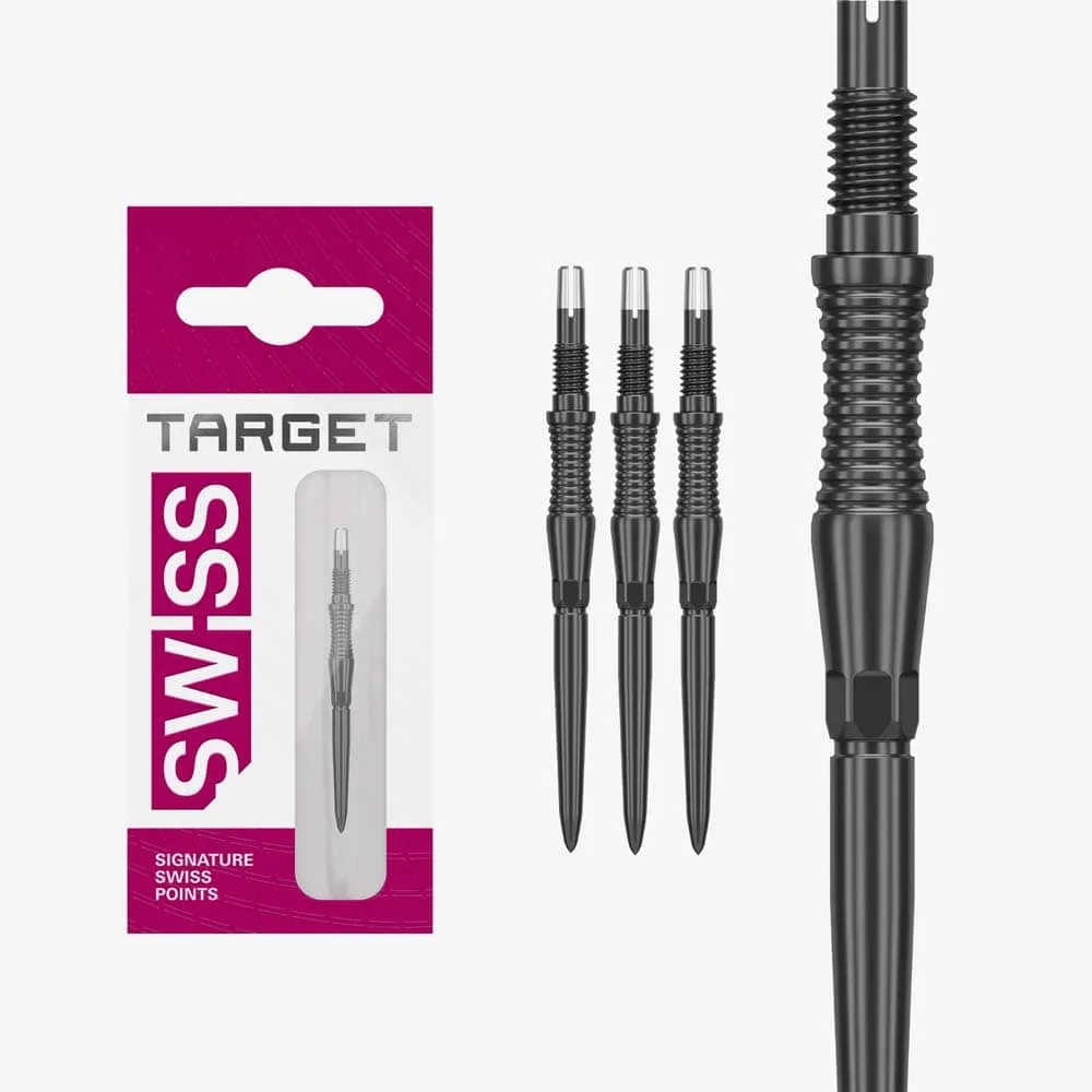 Target Darts Signature Swiss Point RST Spitzen Schwarz 42mm