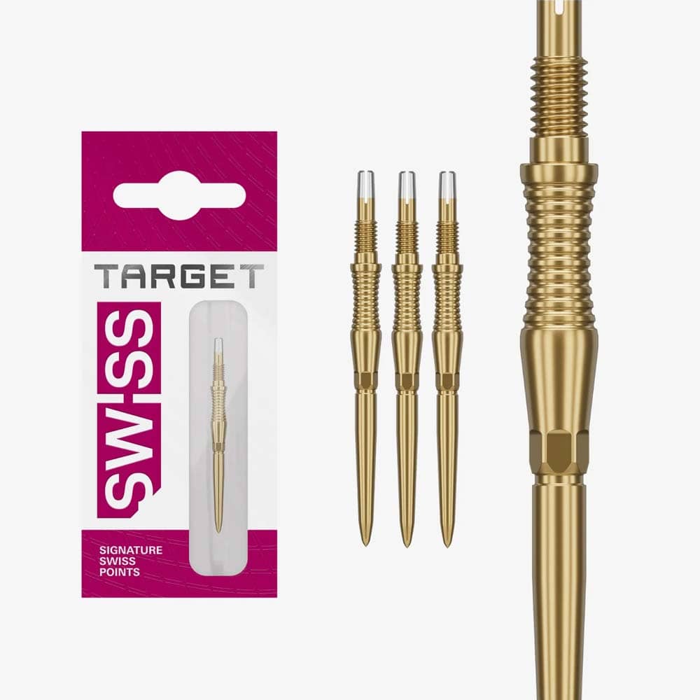 Puntas Target Darts Signature Swiss Point RST Dorado 42mm