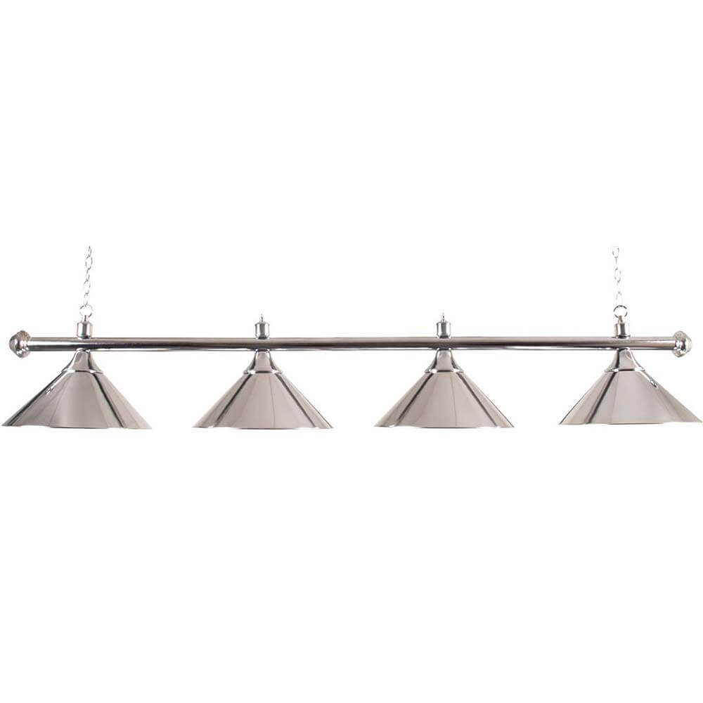 Lámpara Billar 4 Tulipas Laton Cronadas