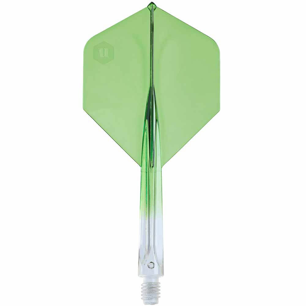 Plumas Unicorn Darts Forge Two Tone Verde Clear NO2 Talla M