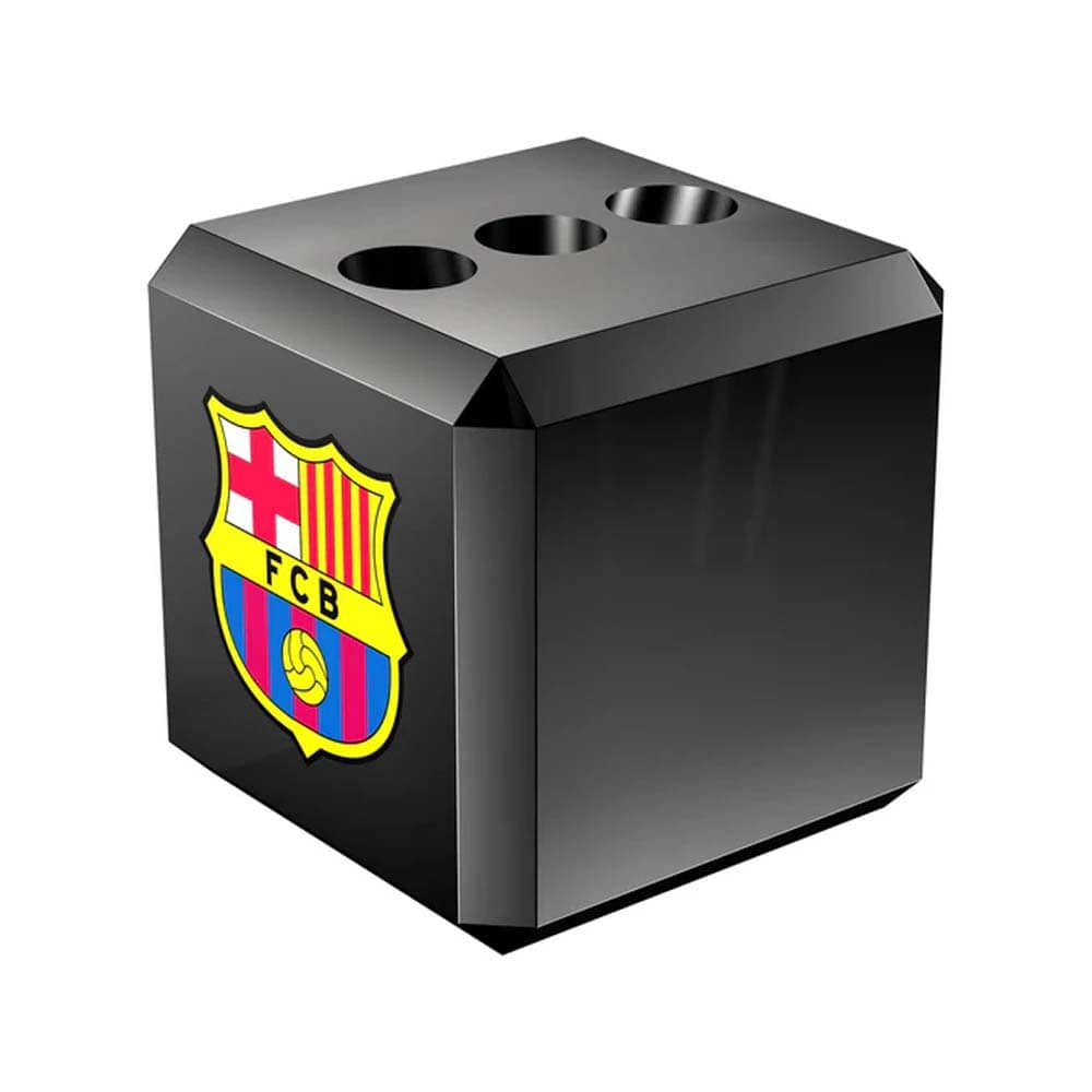 Expositor de dardos Cube con licencia oficial del FC Barcelona.