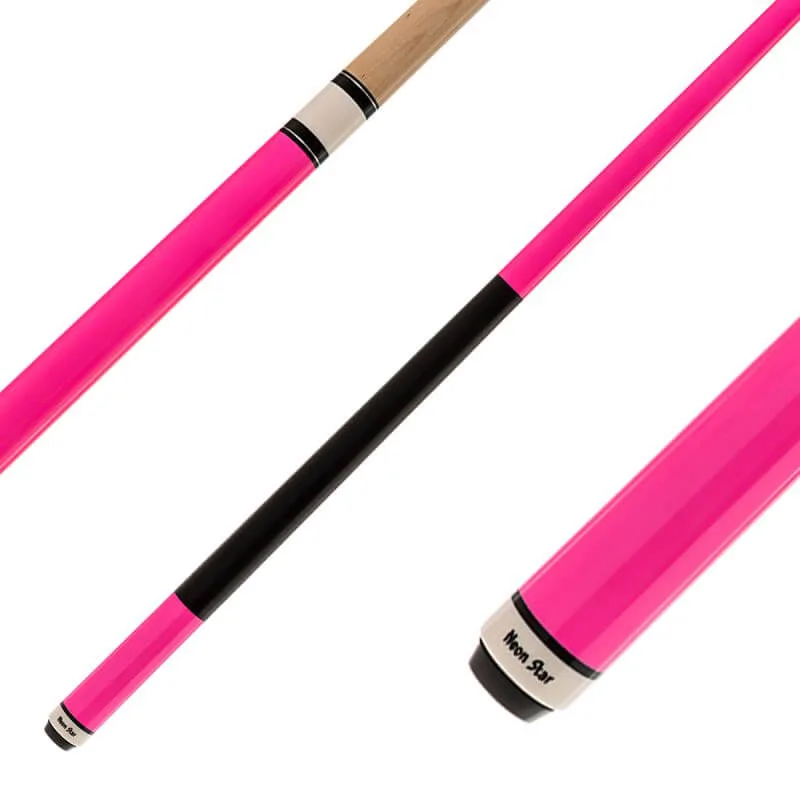 Taco Billar Americano Neon Star NS-3 Rosa 18oz