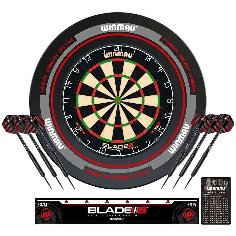 PACK DIANA WINMAU BLADE 6 + SURROUND BLADE 6 + 6 DARDOS DE TUNGSTENO + LINEA DE TIRO BLADE 6