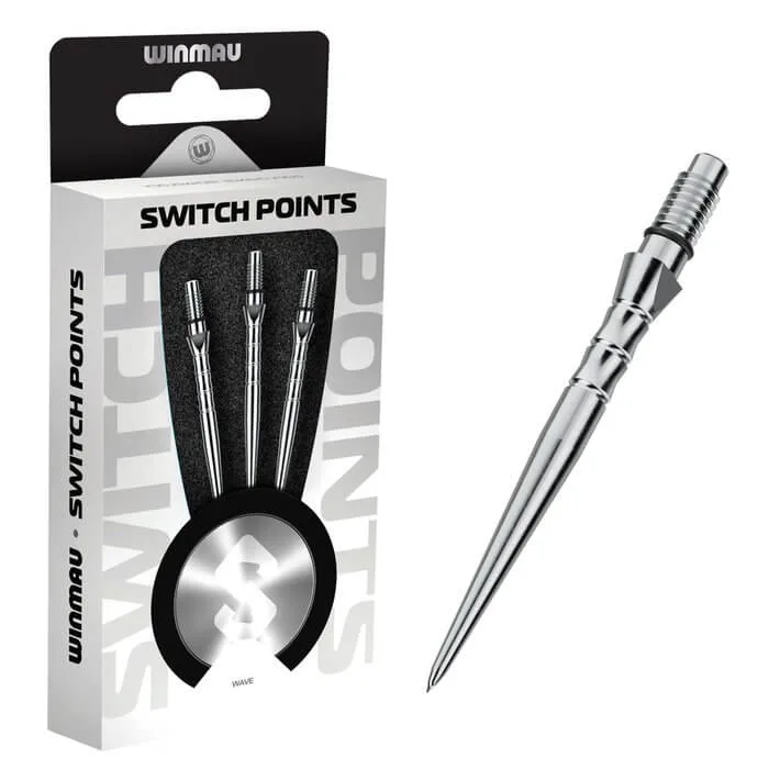 Punta Winmau Switch Point Wave Silver 26mm