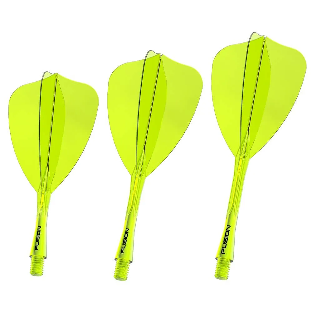 Plumas Winmau Darts Fusion Arrow Amarillo Transparente Intbetween 28-70mm
