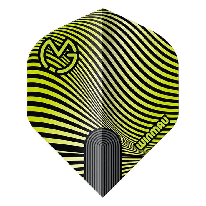 Plumas Winmau Darts Prism Delta Michael Van Gerwen Black Green Wave