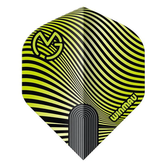 Plumas Winmau Darts Prism Delta Michael Van Gerwen Black Green Wave