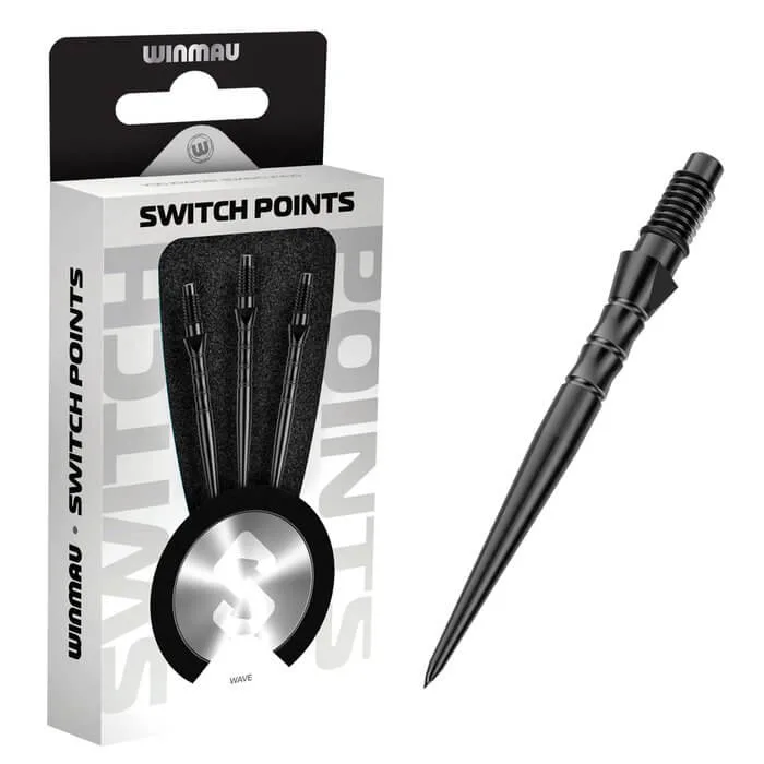 Punta Winmau Switch Point Wave Black 40mm