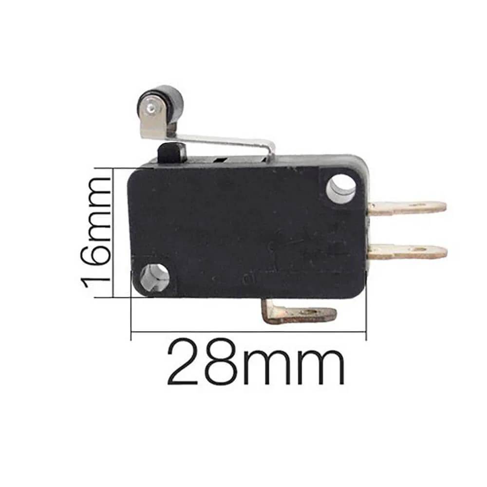 Micro interruptor 28mm x 16mm con varilla con rulina 16mm